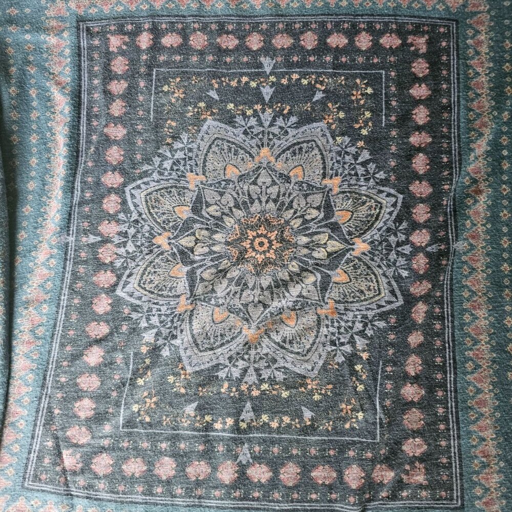 Lucky Brand Women's Long Sleeved Boho Print Top size L - Picture 5 of 11